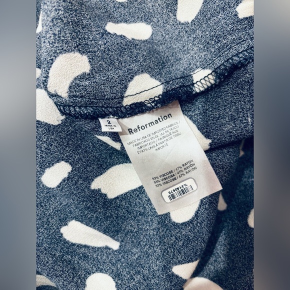 Reformation Midi Dress in Splatter Blue - Picture 6 of 6